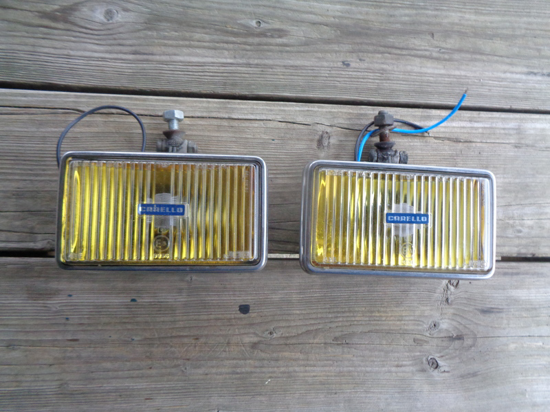 Picture of set CARELLO fog lights, 160 x 90 mm, housing chrome, USED condition